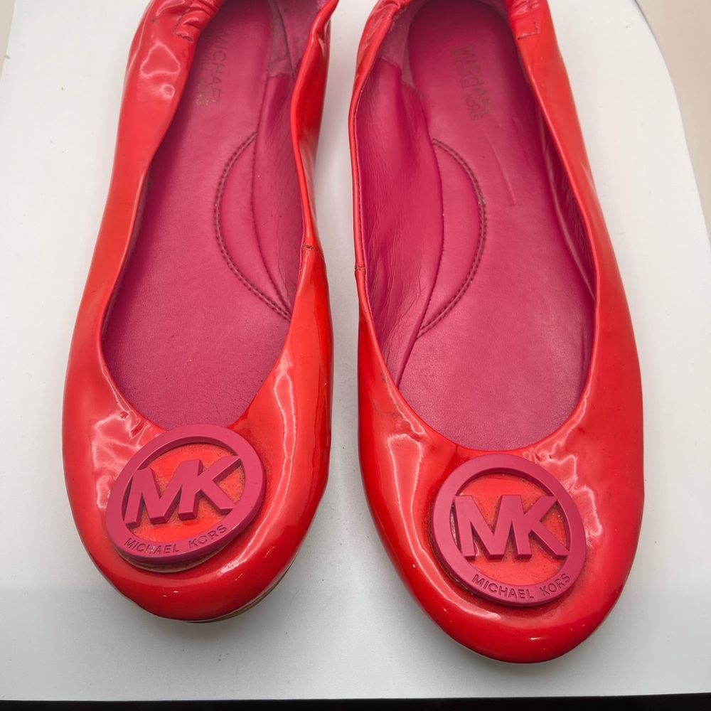 Michael Kors Red Flats with Logo